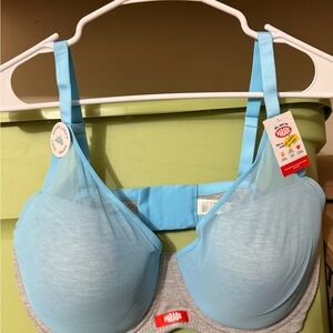 Parade Sky Blue and Gray Comfort Bra